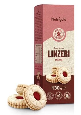 CAJNO PECIVO LINZERI MALINA 130 G NUTRIGOLD
