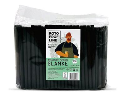 SLAMKE PAPIRNATE CRNE PROFI LINE 8mm x 150mm 250/1 (20)