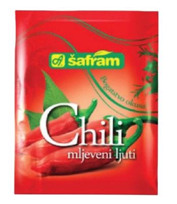 PAPRIKA LJUTA ČILI ŠAFRAM 25g