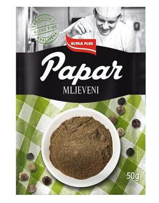 PAPAR CRNI ULTRA 50G MLJEVENI -25/1