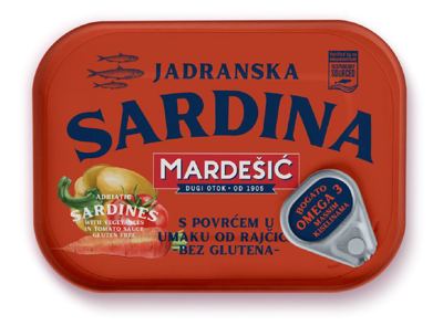 Sardina jadr.parad.sa povr.bez glut.100g