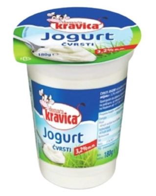 ČVRSTI JOG.3,2%MM 180G DOM.KRAVICA