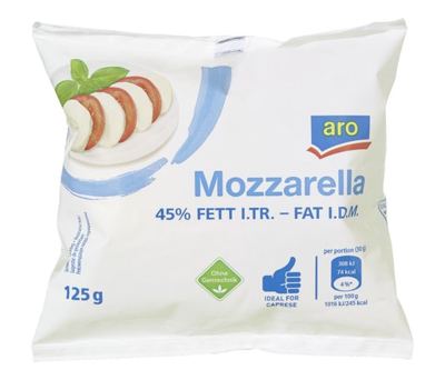 125G ARO MOZZARELLA-STAND.-VAR.