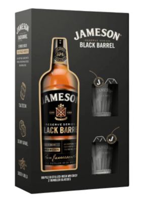 *WHISKEY JAMESON 0,7L BLACK BARREL + 2 ČAŠE -6/1-