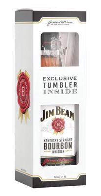 *WHISKEY BOURBON JIM BEAM + ČAŠA 0,7L
