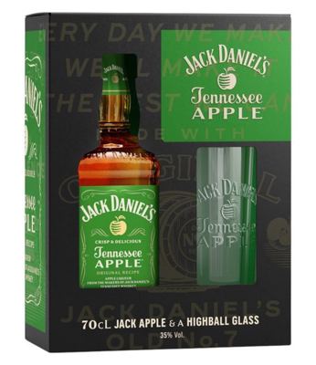 N-*WHISKY JACK DANIELS APPLE + ČAŠA 0.7L -6/1-
