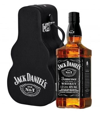 N-*WHISKY JACK DANIELS 0.7L GUITAR CASE - GIFT BOX GITARA