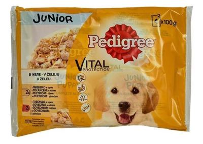 PEDIGREE JUNIOR 4X100g PIL/GOV/RIŽA