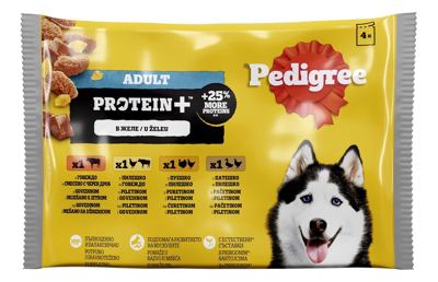 HRANA ZA PSE PEDIGREE PROTEIN MES. IZBOR 4X85G