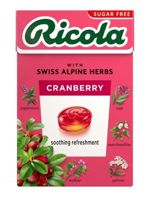 BOMBON RICOLA 40G BRUSNICA-10/1- PASTILE BEZ ŠEĆERA