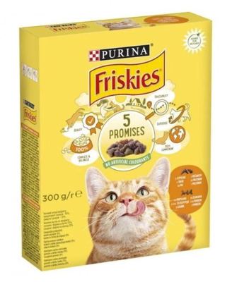 FRISKIES 300G PILETINA/JETRA/POVRĆE -10/1- MAČKA SUHA