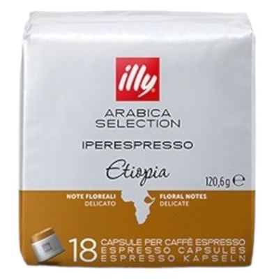 N-KAVA ILLY MLJEVENA SREDNJE PRŽENA IZ ETIOPIJE 18 ESPRESSO KAPSULA 120.6G -6/1- SOFT ILCIH18ET120