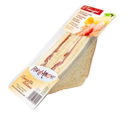SENDVIČ TRAMEZZINO MOZZARELLA RAJČICA 140gr