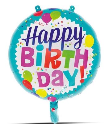 FOLIJA BALON HAPPY BIRT. 45CM