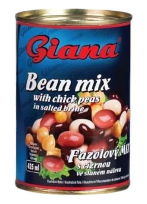 SALATA ČETIRI GRAHA 425g GIANA - ocijeđ mase240g
