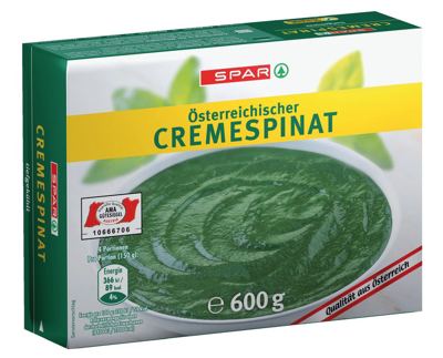 ŠPINAT KREM SPAR 600 g
