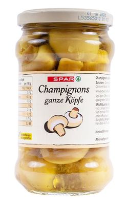 ŠAMPINJONI SPAR 1.KLASA 280 g