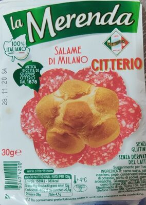 MERENDA MILANO SALAMA 30 G CITTERIO