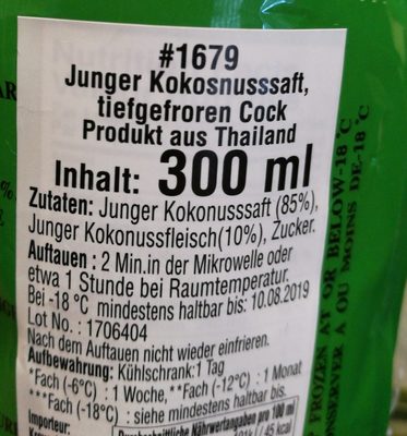 ZAMRZNUTI SOK OD KOKOSA 300ML COQ