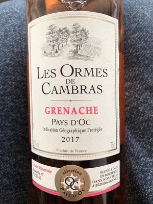 VINO ROSE LES ORMES CAMBRAS GRENACHE PAYS D'OC 0.75L