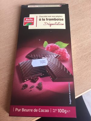 ČOKOLADA TAMNA SA KOMADIĆIMA MALINE 100GR BELLE FRANCE