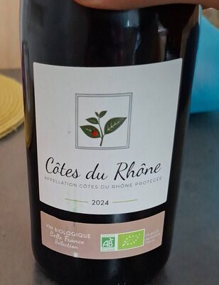 VINO CRVENO COTES DU RHONE AOC ORGANIC 0.75L BELLE FRANCE