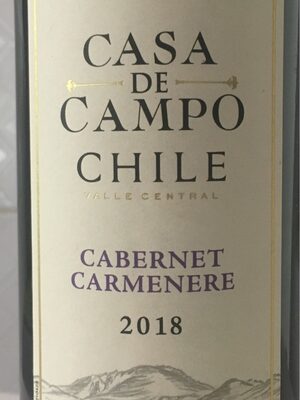 VINO CRVENO CASA DE CAMPO CABERNET CARMENERE 0.75L