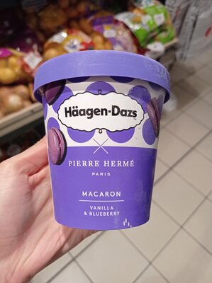 HAAGEN DAZS MACARON VANIL A & BLUEBERRY PINT 420ML
