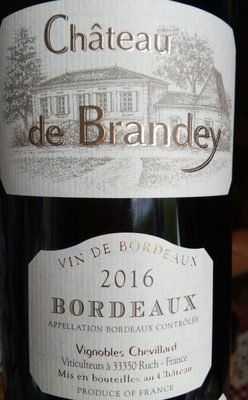 *CHATEAU BRANDEY BORDEAUX 0.75L ROUGE CAZES ZOI SUHO 2024 -12/1-