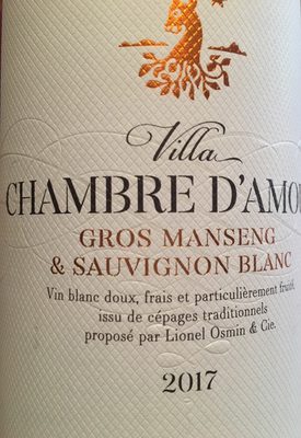 *VILLA CHAMBRE D'AMOUR 0.75L ZOI POLUSLATKO 2024 -6/1- LIONEL OSMIN