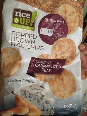 ČIPS PIRINČANI GORGONZOLA SIR KARAMELIZOVANA KRUŠKA GF 60G RICE UP