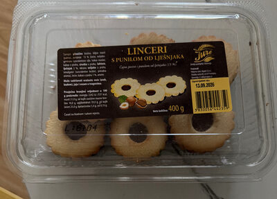 KOLAČ LINCERI S PUNILOM OD LJEŠNJAKA 400g