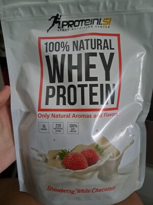 PROTEIN 100% NATURAL WHEY 500G WHITE CHOC. STRAWBERRY -5/1-