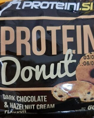 PROTEIN DONUT 60G DARK CHOC i HAZELNUT CREAM -15/1-