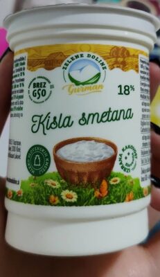 KISELO VRHNJE 18%m.m. 180g zelene doline