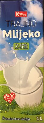 MLIJEKO K PLUS TRAJNO 2.8% 1L