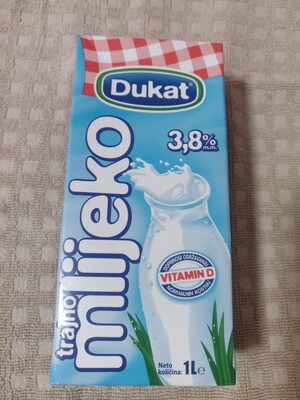 MLIJEKO 3,8% vitD DUKAT 1 l