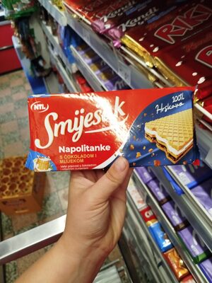 NAPOLITANKE 170g S ČOKOLADOM I MLIJEKOM SMIJEŠAK
