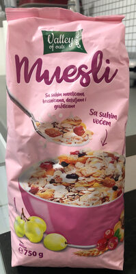 MUESLI VOCE CRUNCHY 750 G VALLEY OF OATS