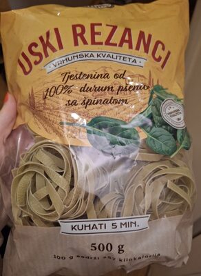 USKI REZANCI SA SPINATOM 500 G MULINI PLODINE