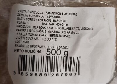 ŠAMPINJONI VH 500 g