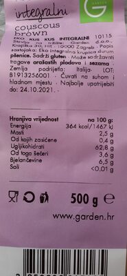 Garden Kus kus integralni bio 500g