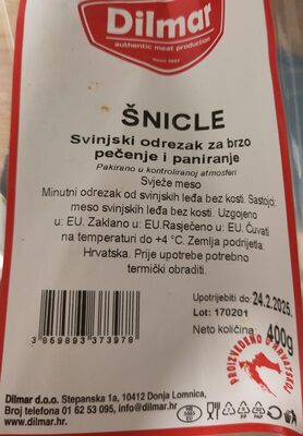 ŠNICEL SVINJSKI ODREZAK MAP 400g