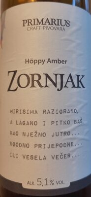 *PIVO PRIMARIUS ZORNJAK 0.50L -20/1- 5.1%ALC HOPPY AMBER