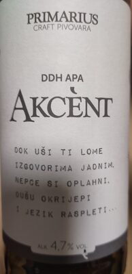 PRIMARIUS AKCENT AMERICAN PALE ALE NEP.A. 0,5 (20)*