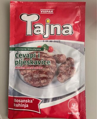 ZAČIN MJEŠAVINA ZA ĆEVAPE I PLJESKAVICE TAJNA 40g