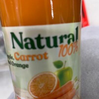 NATURAL carrot, apple and orange 100%, 200ml