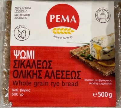 HLEB OD MRVLJENIH CELIH ZRNA RAŽI 500G PEMA