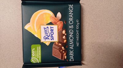 ČOKOLADA CRNA BADEM & NARANDŽA 100GR RITTER SPORT
