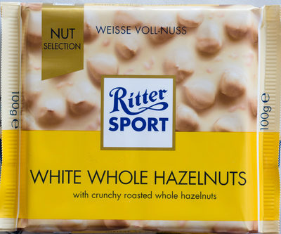RITTER SPORT CIJELI LJEŠNJACI 100G BIJELA ČOKOLADA -10/1-